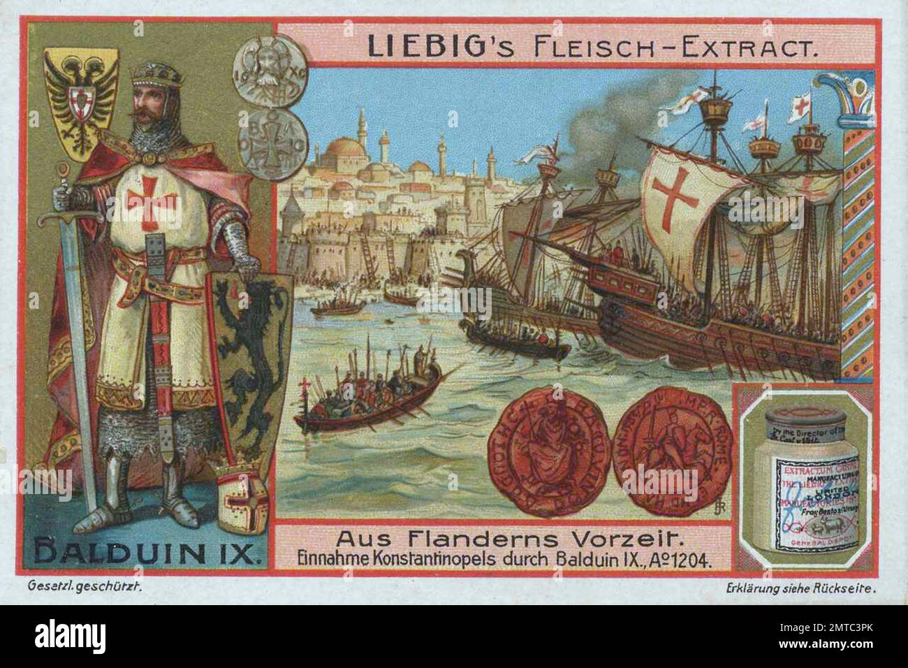 Bilderserie aus der Vorzeit in Flandern, Balduin IX., die Einnahme von