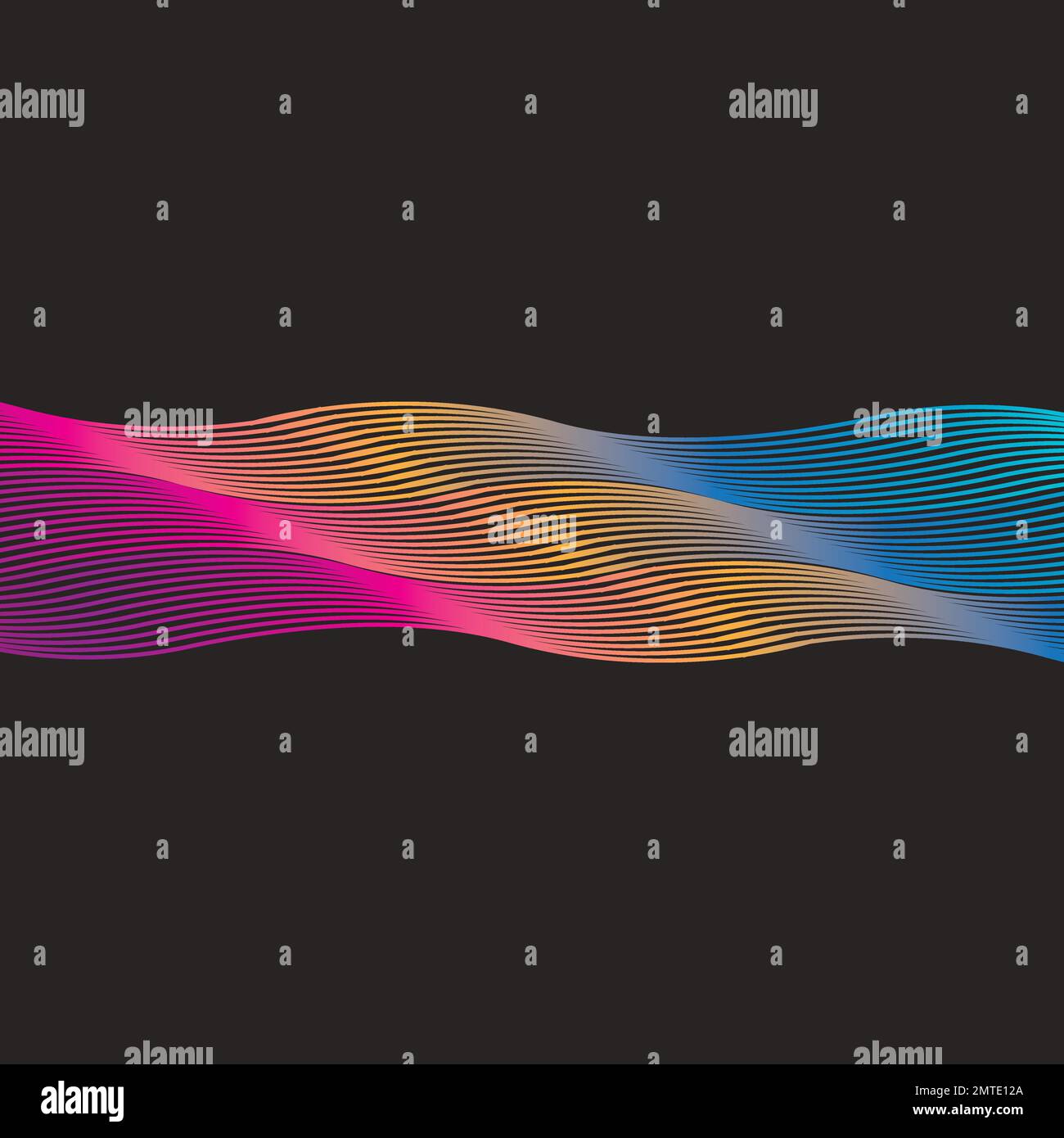 illustration vectorielle du spectre d'ondes sonores, design en couleur Illustration de Vecteur