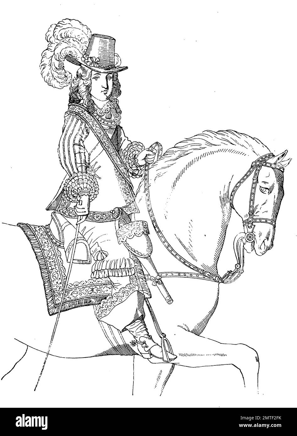 Louis XIV (5 septembre 1638 ? 1er septembre 1715), connu sous le nom de Louis le Grand (Louis le Grand) ou le Roi Soleil., im Jahre 1649, la France, l'histoire de la mode, des costumes story Banque D'Images
