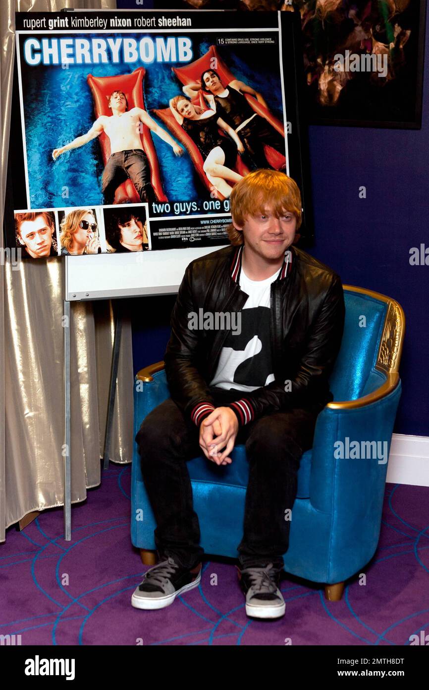 Rupert Grint, la star de « Harry Potter », qui célèbre son anniversaire de  21st demain, fait une apparition pour promouvoir la sortie DVD de son film  « Cherrybomb » à l'hôtel