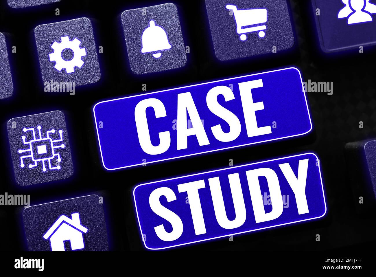 Légende de texte présentant l'étude de cas. Aperçu de l'entreprise Sujet à discuter et lié au sujet Banque D'Images