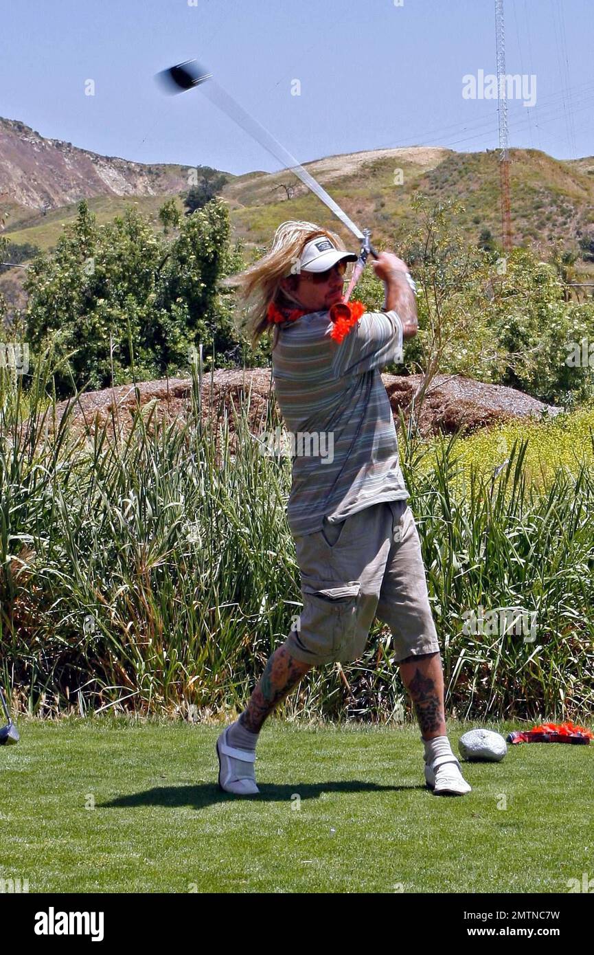 Vince Neil fait une partie de golf au tournoi de golf Skylar Neil Memorial à Simi Valley, en Californie. 5/2/08. Banque D'Images