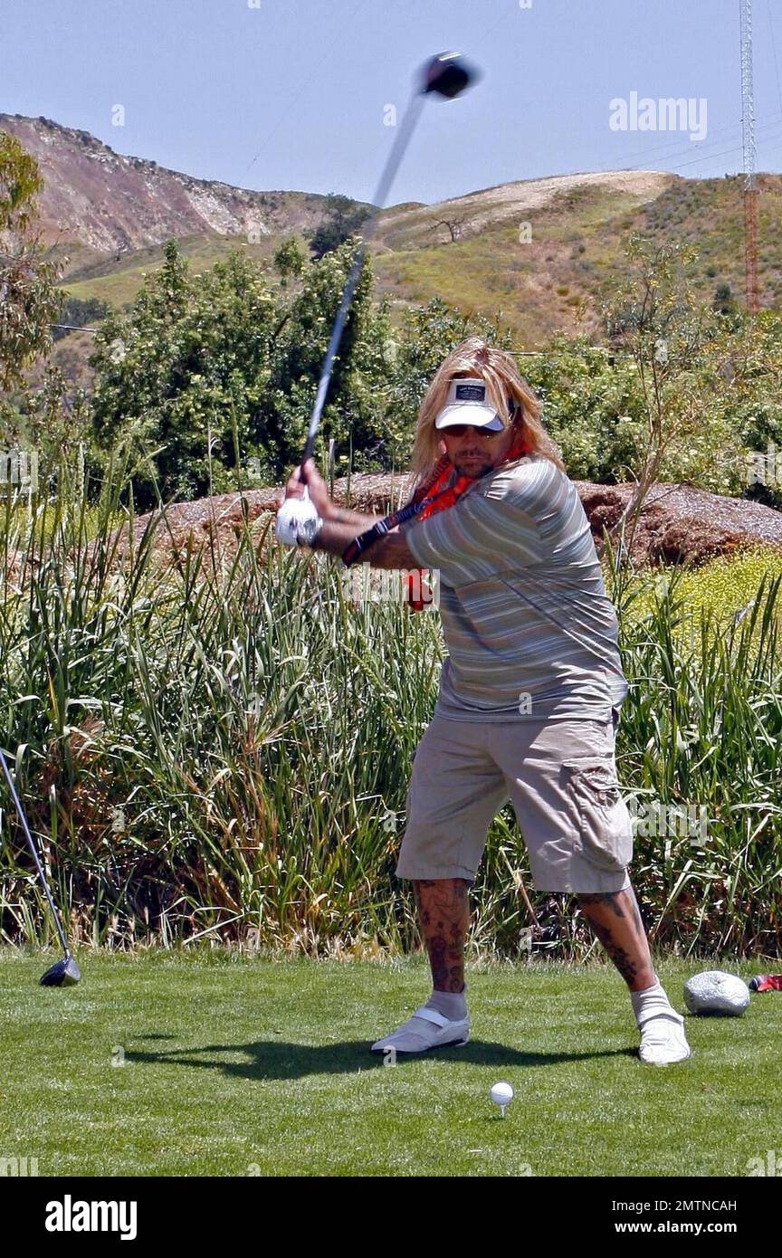 Vince Neil fait une partie de golf au tournoi de golf Skylar Neil Memorial à Simi Valley, en Californie. 5/2/08. Banque D'Images