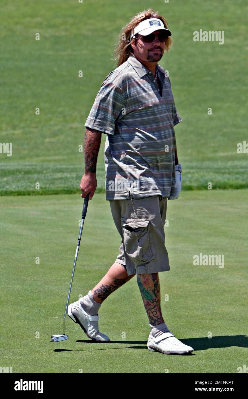 Vince Neil fait une partie de golf au tournoi de golf Skylar Neil Memorial à Simi Valley, en Californie. 5/2/08. Banque D'Images