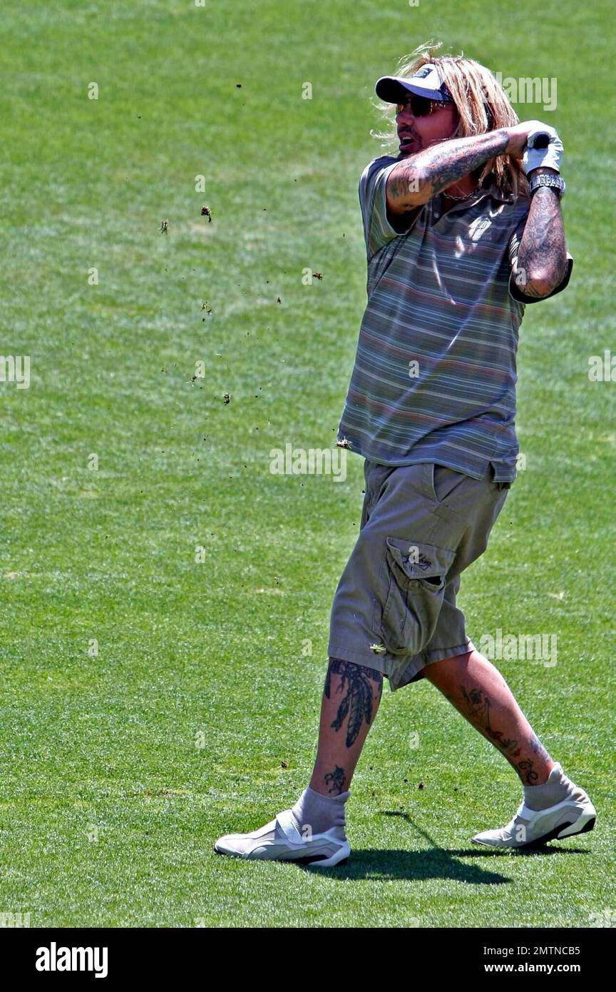 Vince Neil fait une partie de golf au tournoi de golf Skylar Neil Memorial à Simi Valley, en Californie. 5/2/08. Banque D'Images
