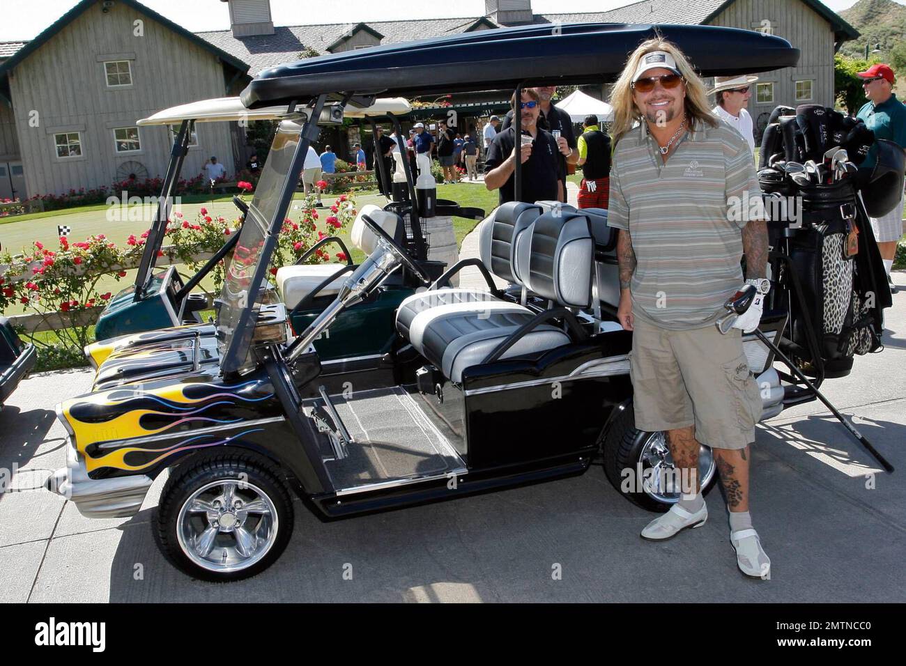 Vince Neil fait une partie de golf au tournoi de golf Skylar Neil Memorial à Simi Valley, en Californie. 5/2/08. Banque D'Images