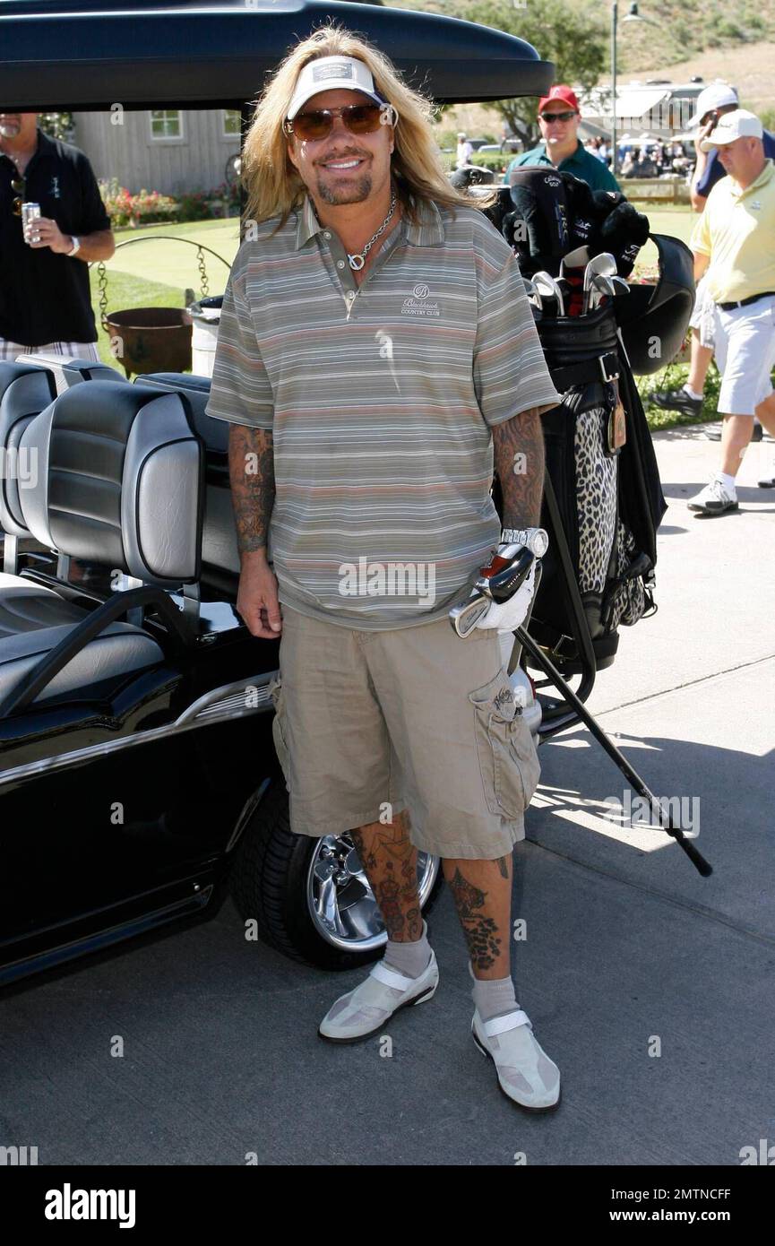 Vince Neil fait une partie de golf au tournoi de golf Skylar Neil Memorial à Simi Valley, en Californie. 5/2/08. Banque D'Images