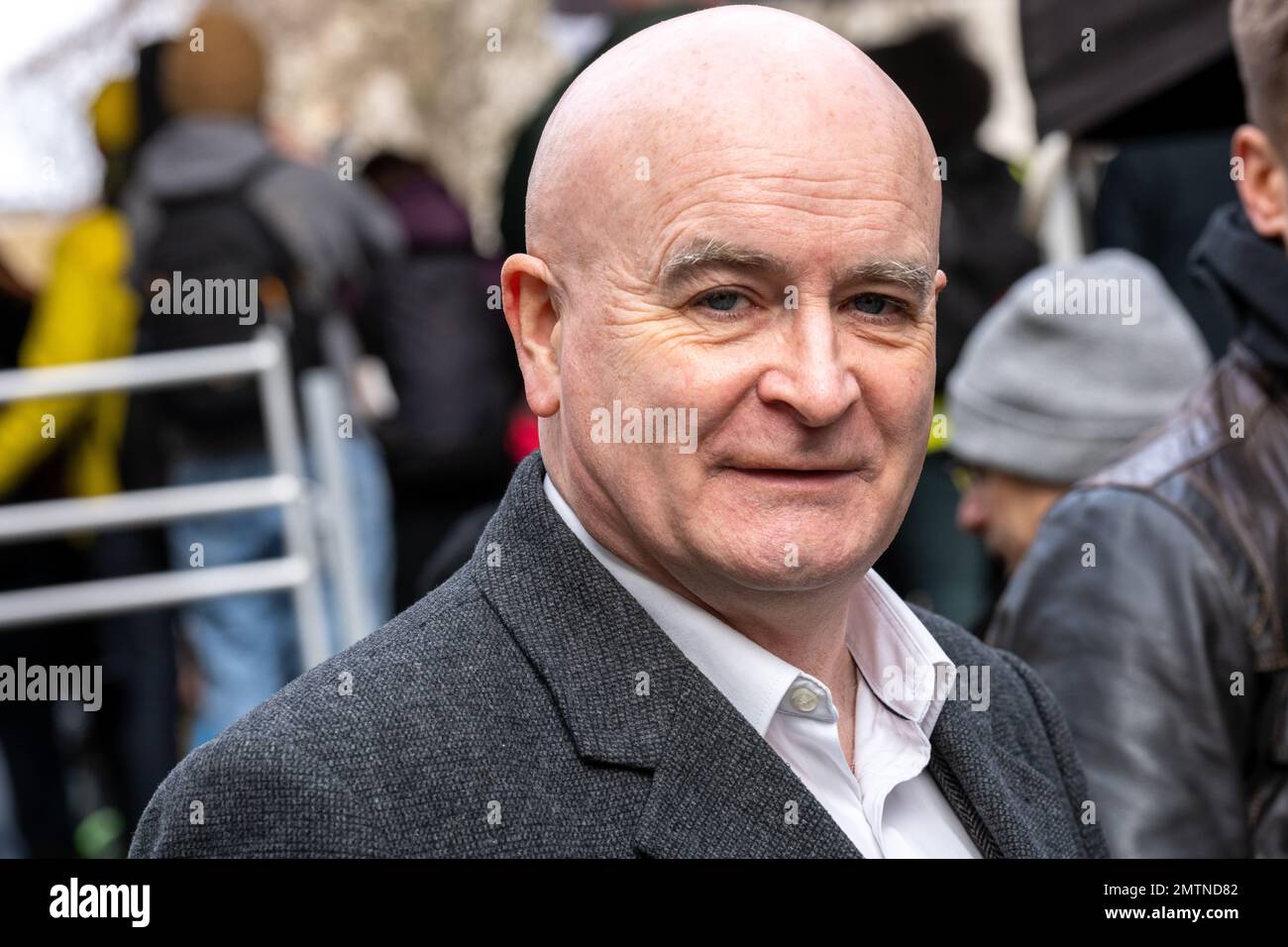 Londres, Royaume-Uni. 1st févr. 2023. Les enseignants et les fonctionnaires en grève défilent dans le centre de Londres Mick Lynch RMT, crédit: Ian Davidson/Alay Live News Banque D'Images
