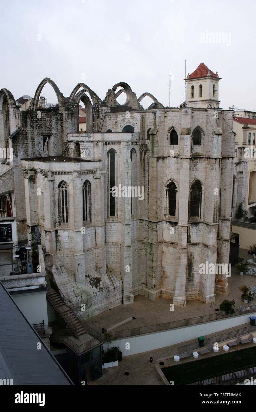 Eglise Carmo, Lisbonne Banque D'Images