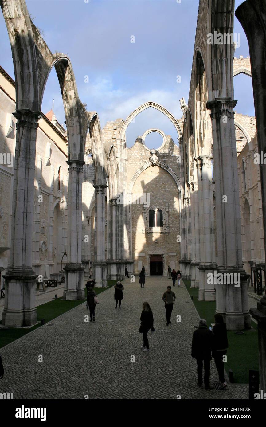 Eglise Carmo, Lisbonne Banque D'Images