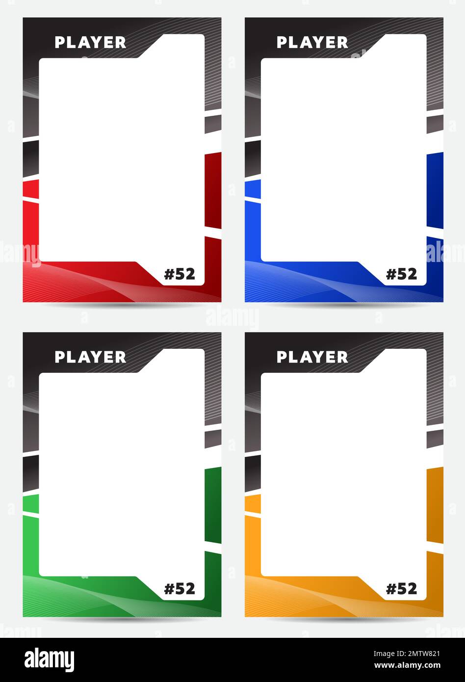 Modèle de bordure de cadre de carte de joueur de sport Illustration de Vecteur