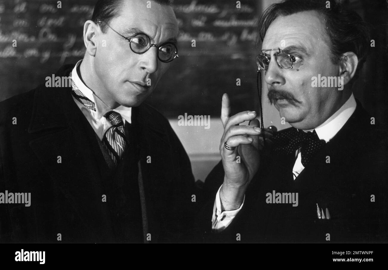 Knock Dr. Knock année : 1951 France Louis Jouvet, Pierre Bertin Directeur : Guy Lefranc Banque D'Images