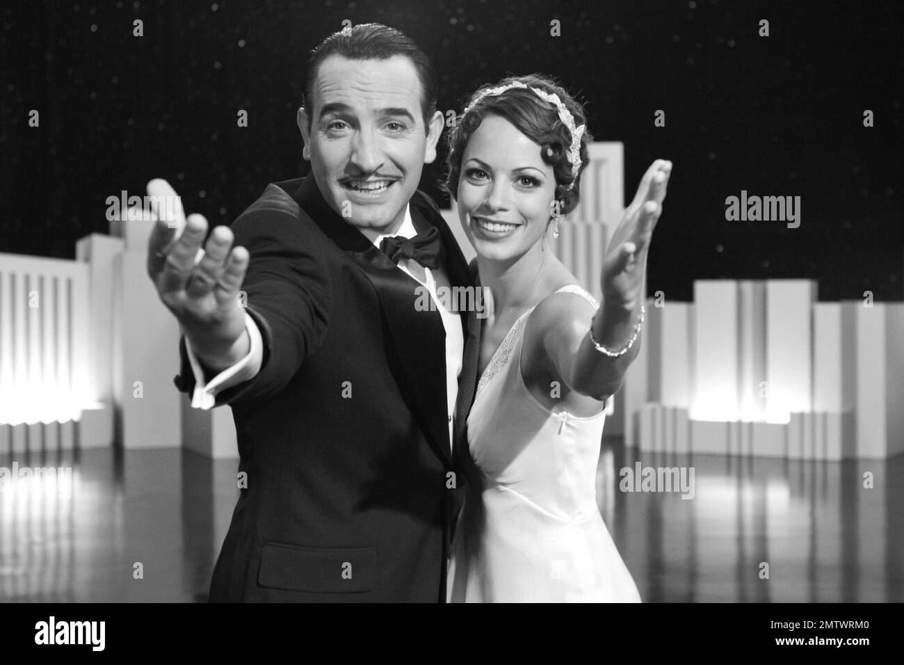 L'année de l'artiste : 2011 France Directeur : Michel Hazanavicius Jean Dujardin, Bérénice Bejo Oscar meilleur film 2012 Banque D'Images