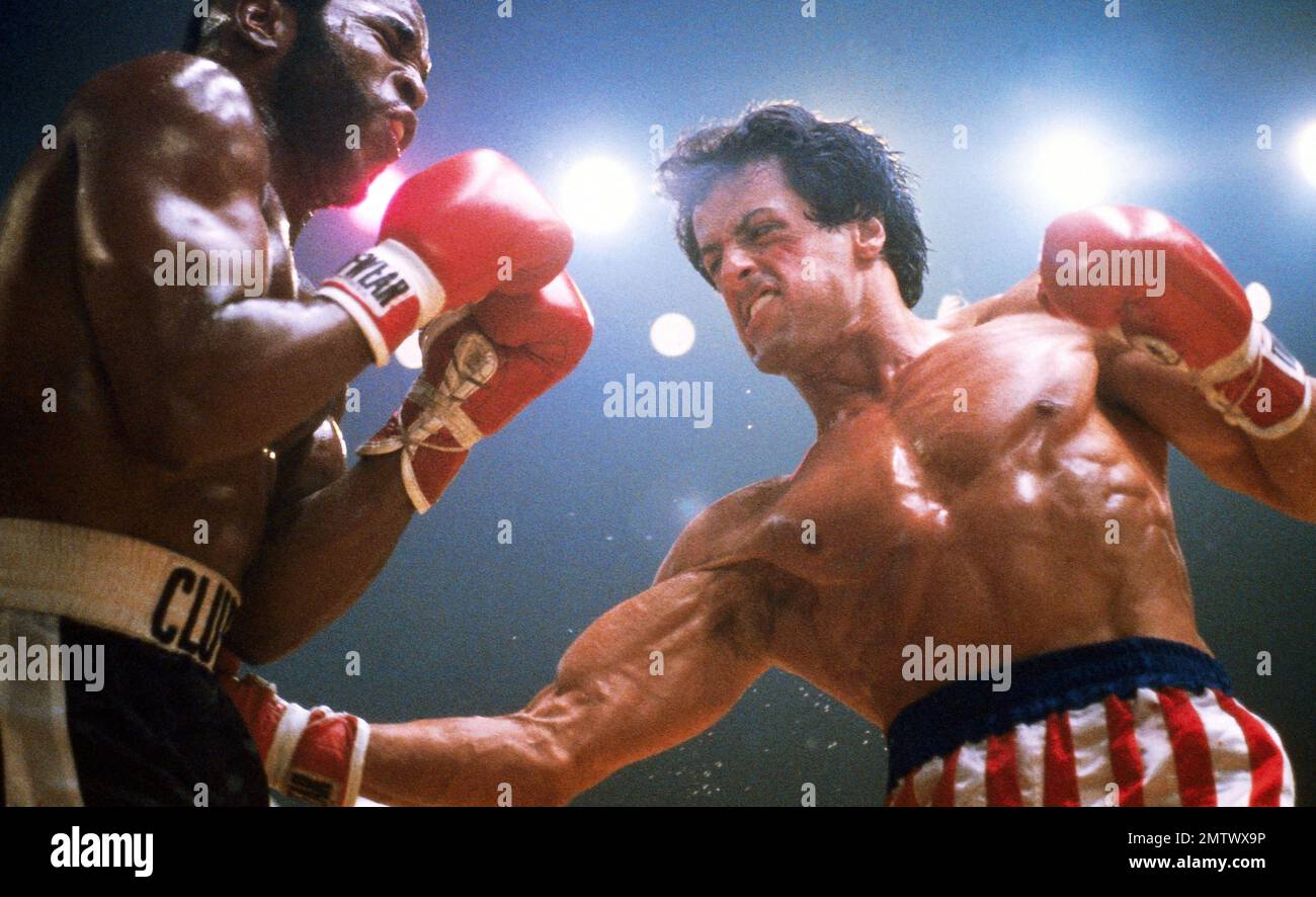 Rocky III année : 1982 Etats-Unis Directeur : Sylvester Stallone M. T , Sylvester Stallone Banque D'Images