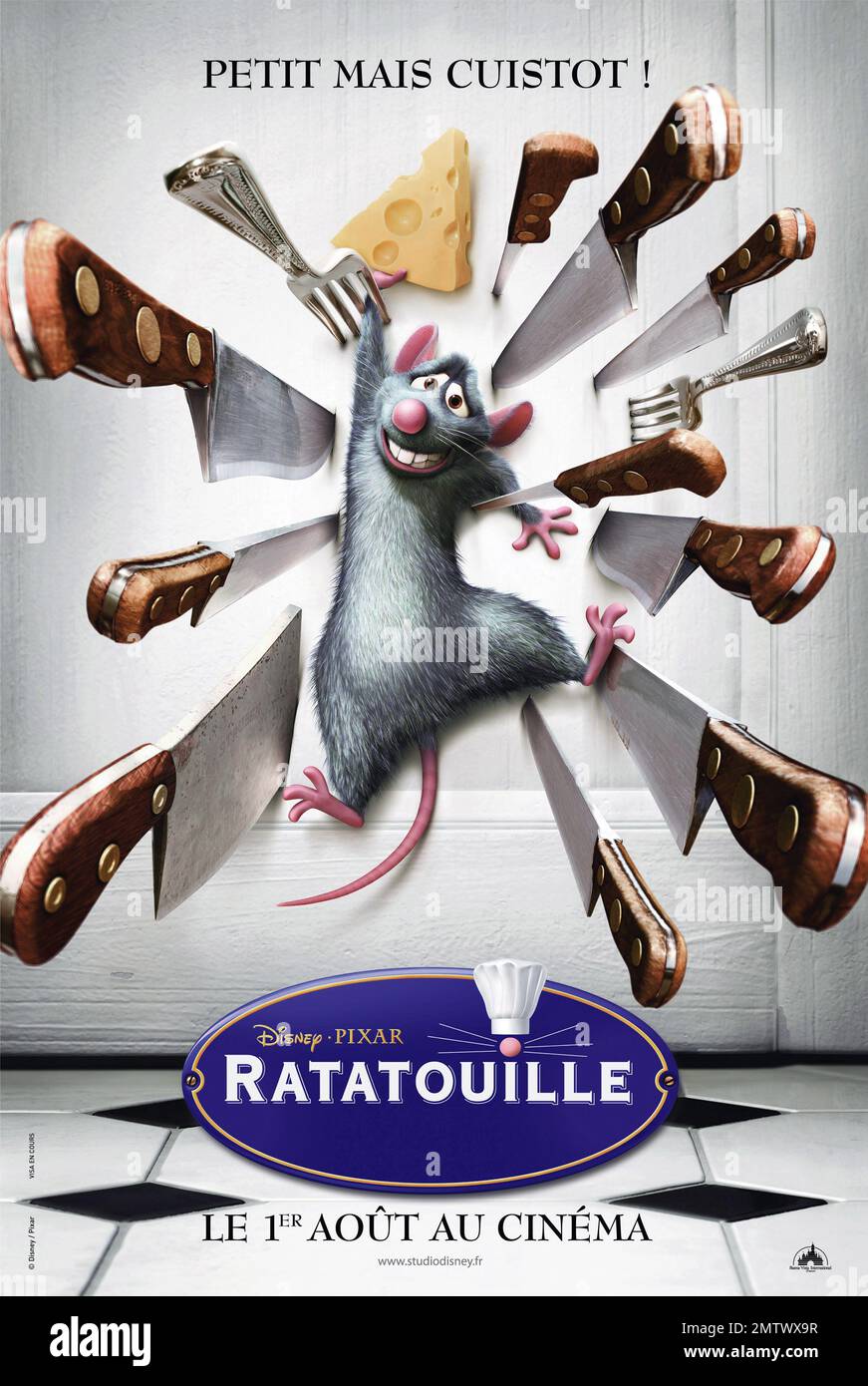 Ratatouille année : 2007 Etats-Unis Directeur : Brad Bird, Jan Pinkava animation affiche française Banque D'Images