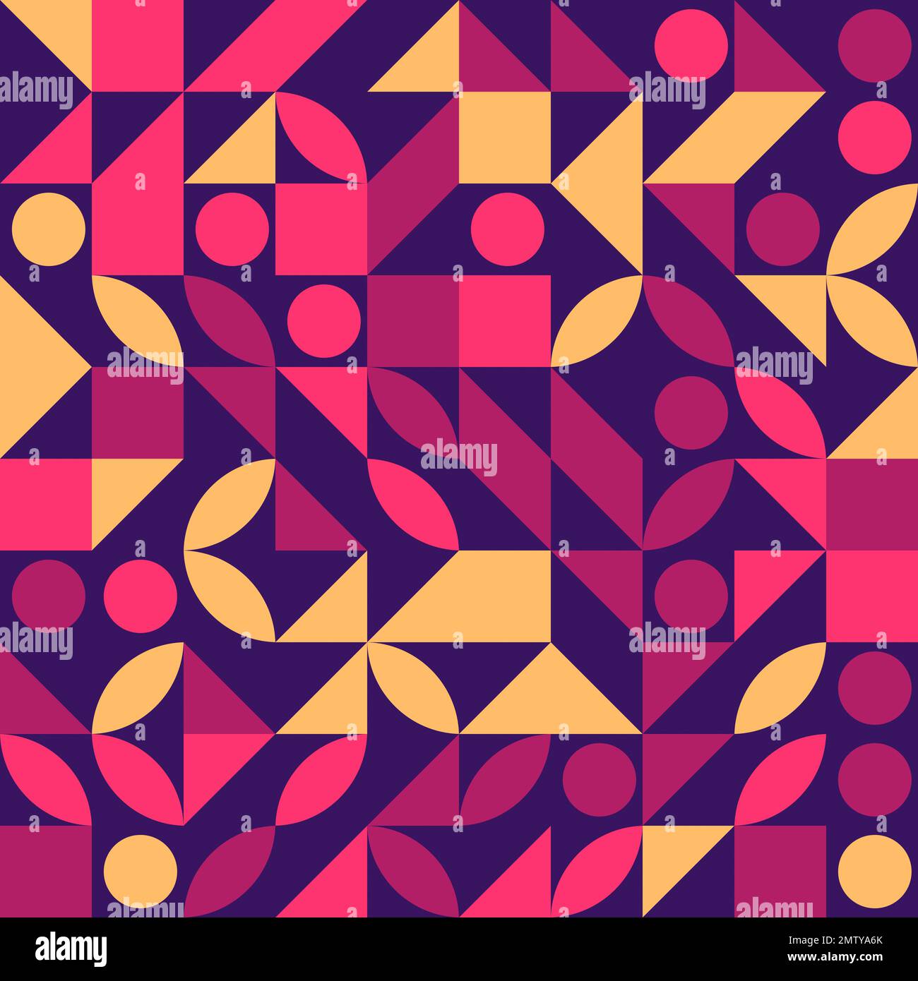 Illustration abstraite à motif géométrique coloré Banque D'Images