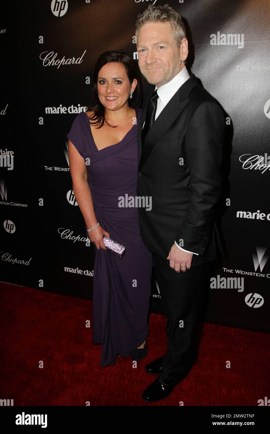 Kenneth Branagh et la femme Lindsay Brunnock à la Weinstein Company 2012 Golden Globes After Party tenue à l'hôtel Beverly Hilton. Los Angeles, Californie. 15th de janvier 2012. Banque D'Images