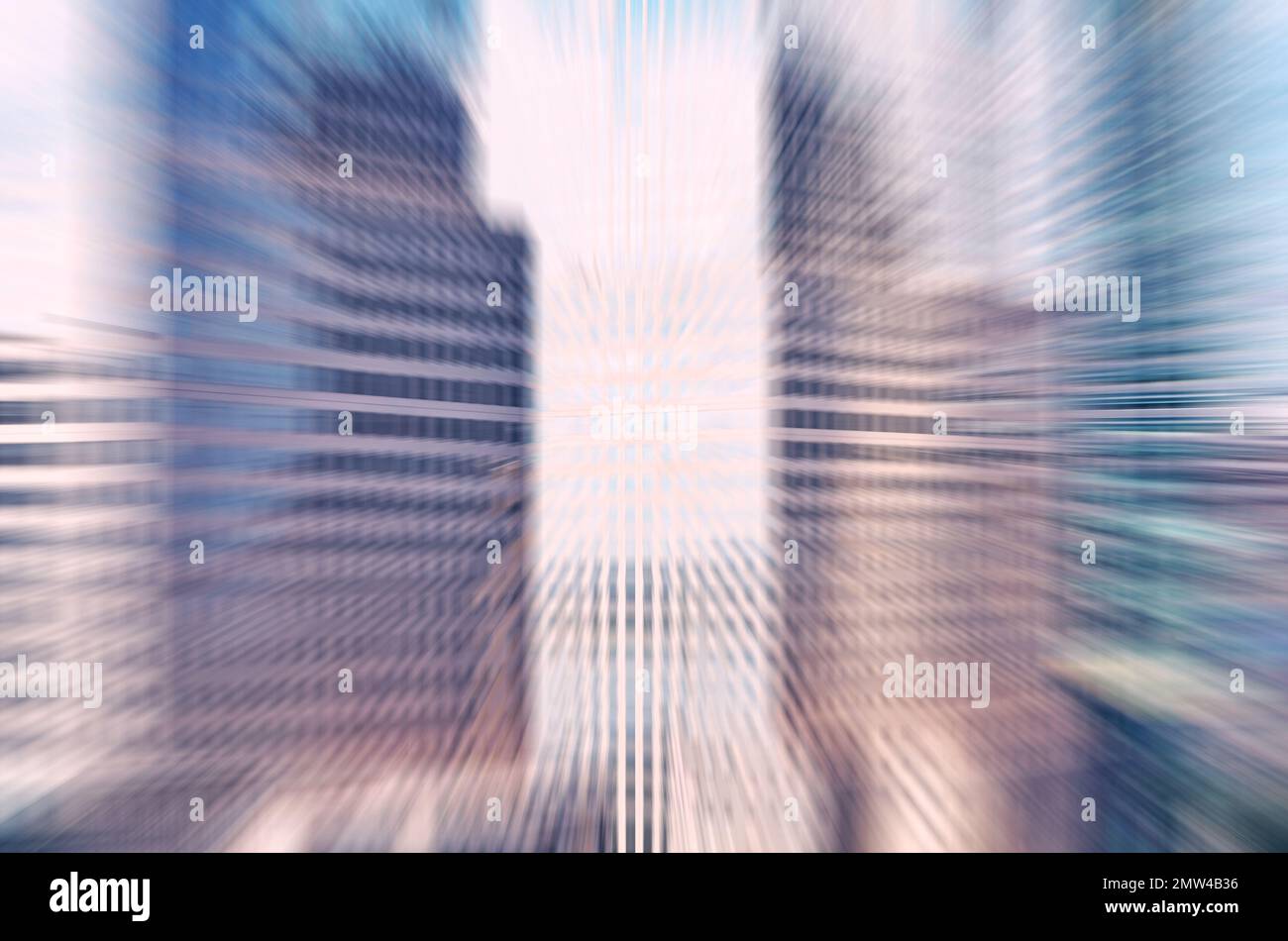 Façade de bâtiment de bureau floue, arrière-plan abstrait. Banque D'Images