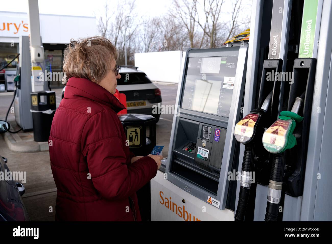 sainsburys station-service,herne bay,est kent,royaume-uni février 2023 Banque D'Images
