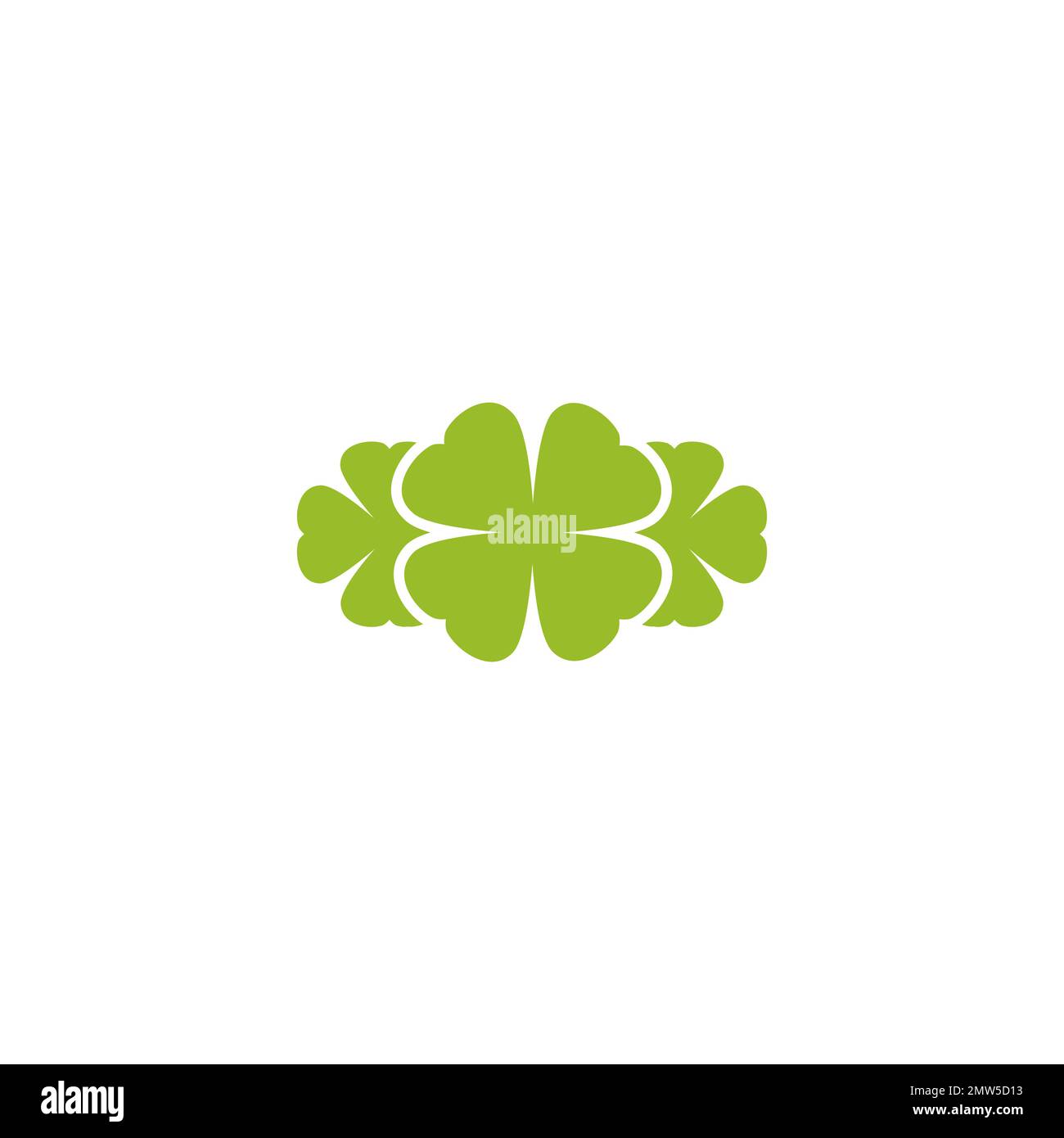 Trois illustrations de shamrock vert isolées sur blanc. Trèfle trois fleurs de feuille. Vecteur de jour St Patrick. Symbole irlandais. Illustration de Vecteur