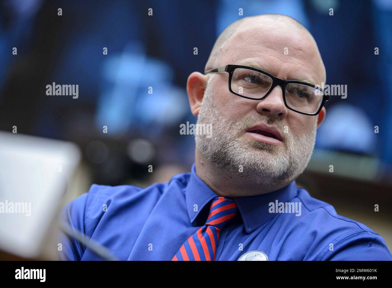 Washington, États-Unis. 01st févr. 2023. Brandon Dunn, co-fondateur du projet Forever 15, s'exprime lors d'une audience de la Commission judiciaire de la Chambre des communes qui examine la sécurité des frontières, la sécurité nationale et l'impact du fentanyl sur les Américains aux États-Unis Capitole à Washington, DC mercredi, 1 février 2023. Dunn et son épouse, Janel, ont fondé l'organisation à but non lucratif pour sensibiliser le public à l'épidémie de fentanyl après que leur fils de 15 ans, Noah, est mort d'un empoisonnement au fentanyl en 2022. Photo de Bonnie Cash/UPI Credit: UPI/Alay Live News Banque D'Images