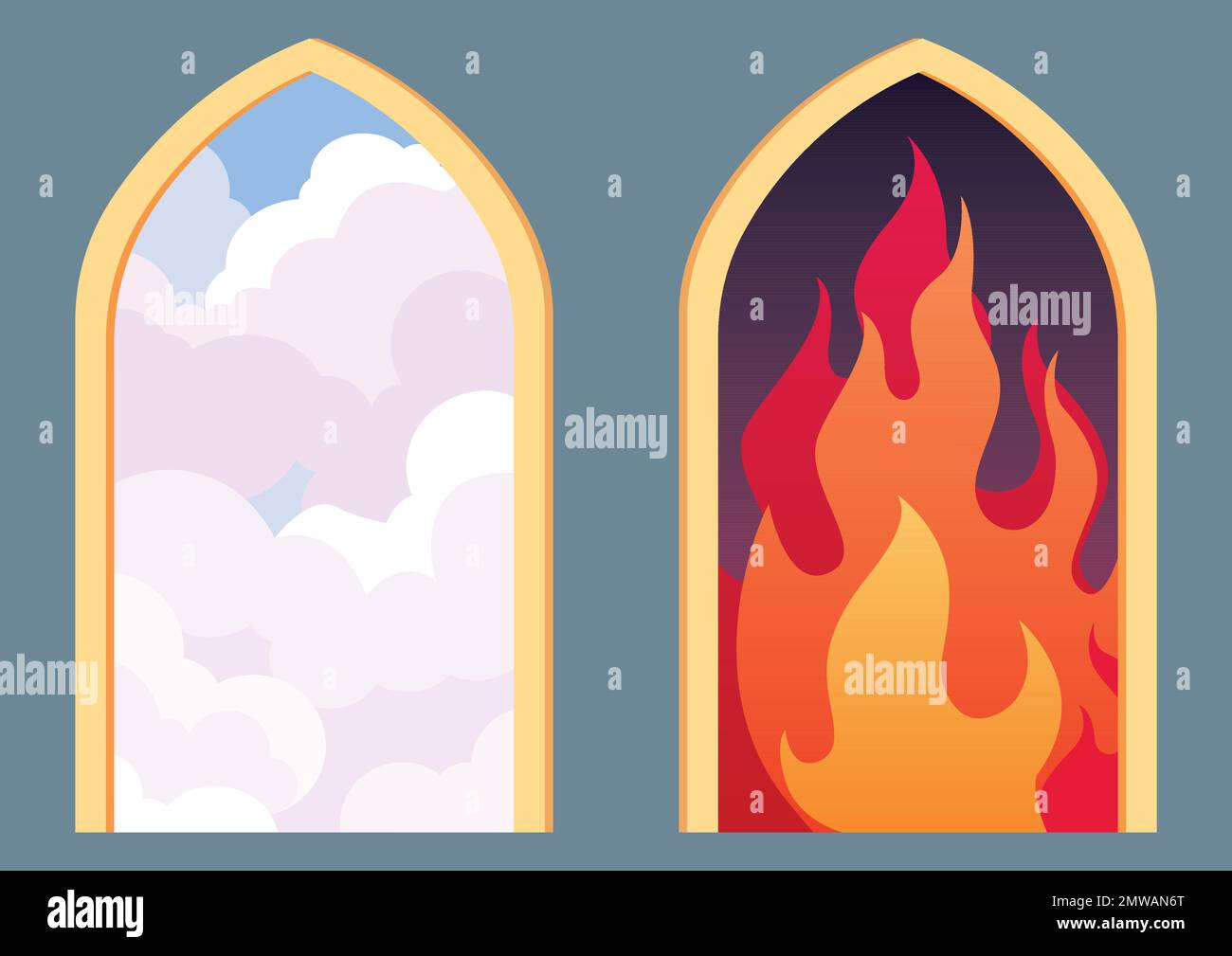 Heaven and Hell Illustration de Vecteur