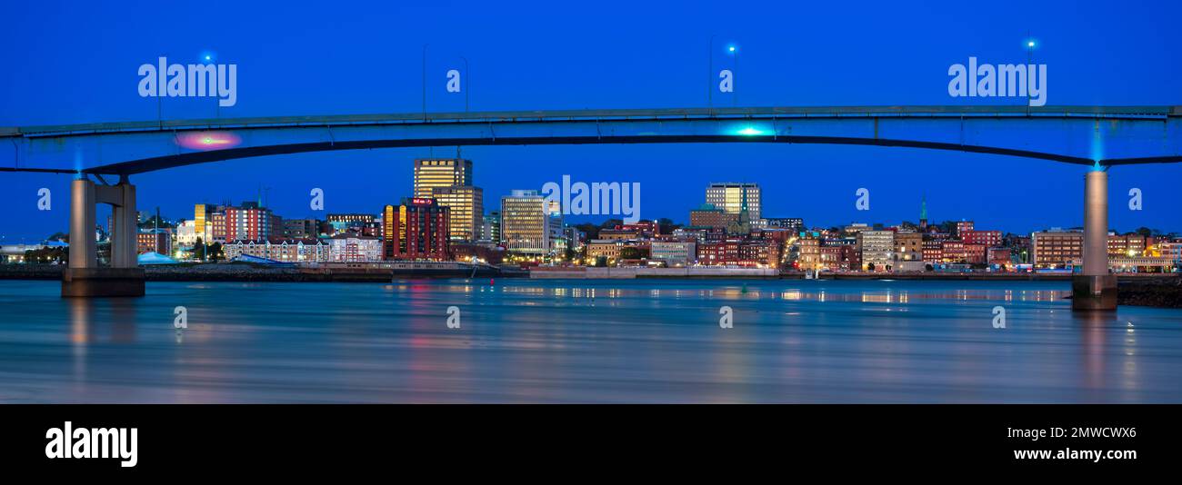 L'horizon de la ville de St. John, Nouveau-Brunswick, Cnaada. Banque D'Images