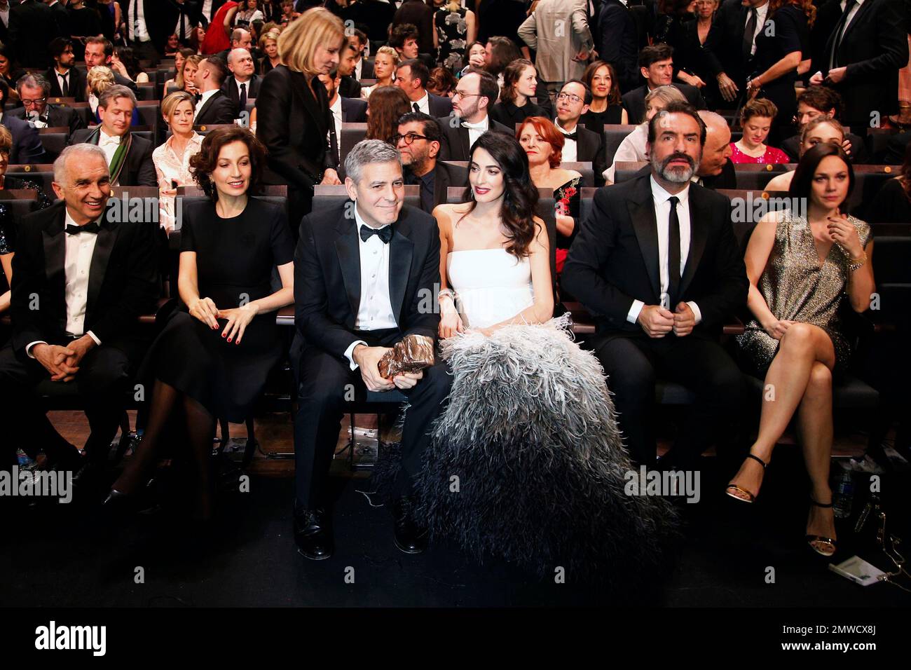 From left, French producer Alain Terzian, French Culture Minister