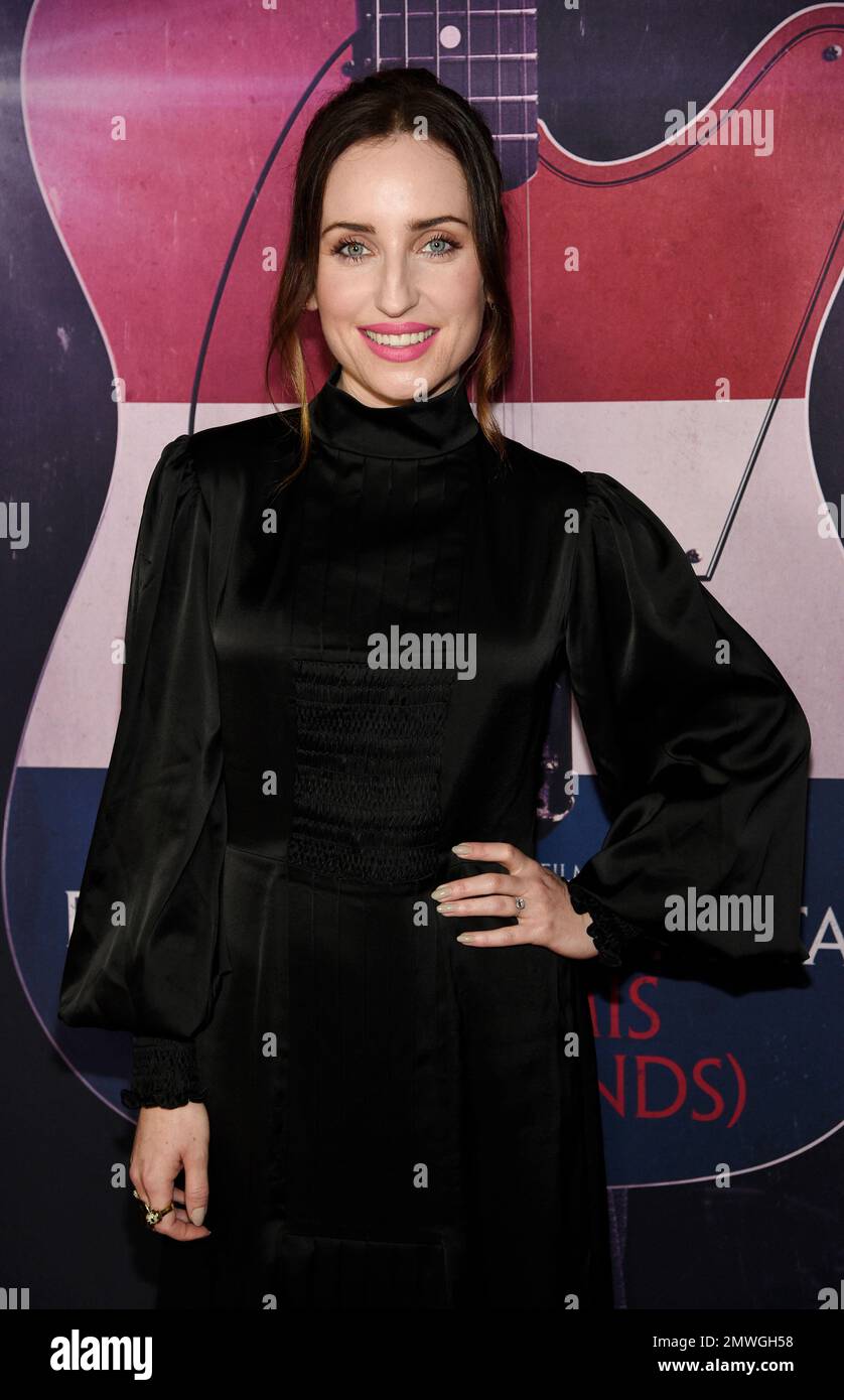Actress Zoe Lister-Jones poses at the premiere of the film "Eagles of