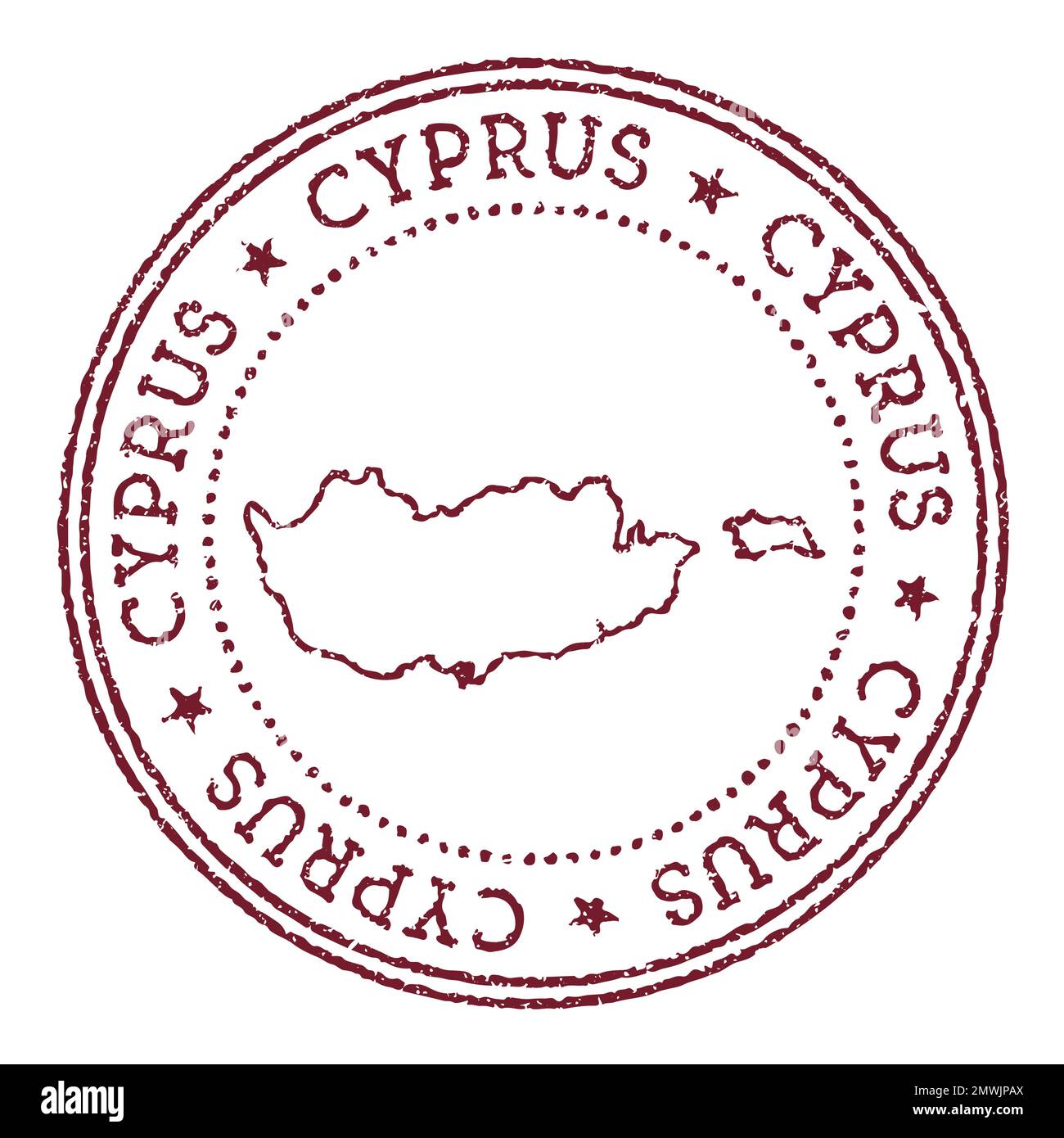 Vintage map of cyprus Banque d'images détourées - Alamy