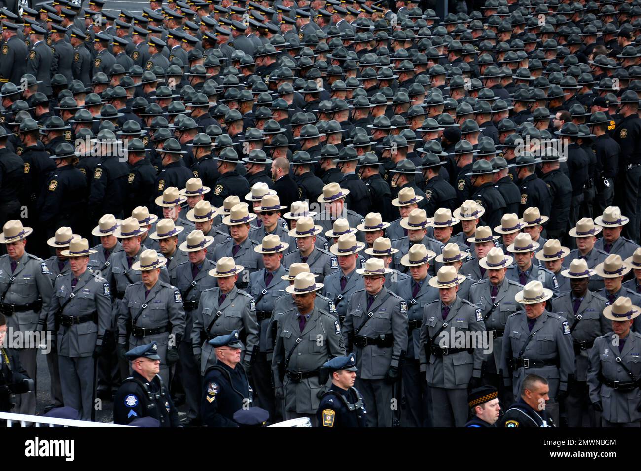 Pennsylvania State Troopers and police officers from around the country