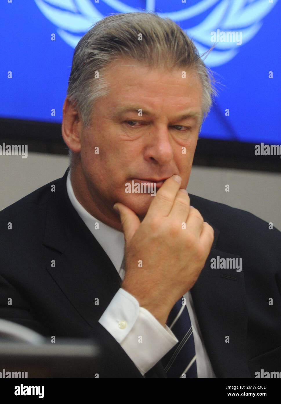 Manhattan, États-Unis d'Amérique. 22 Sep, 2015. NEW YORK, NY - 21 SEPTEMBRE : Alec Baldwin et Hilaria Baldwin participer à l'annonce de la 2015 les lauréats du Prix de l'Équateur à l'Organisation des Nations Unies le 21 septembre 2015 à New York. People : Alec Baldwin, Hilaria Baldwin Credit : tempêtes Media Group/Alamy Live News Banque D'Images