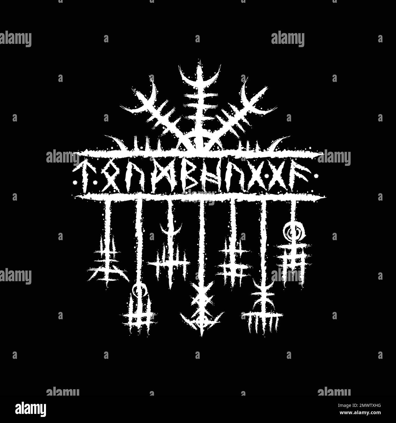Viking runes Banque d'images noir et blanc - Alamy