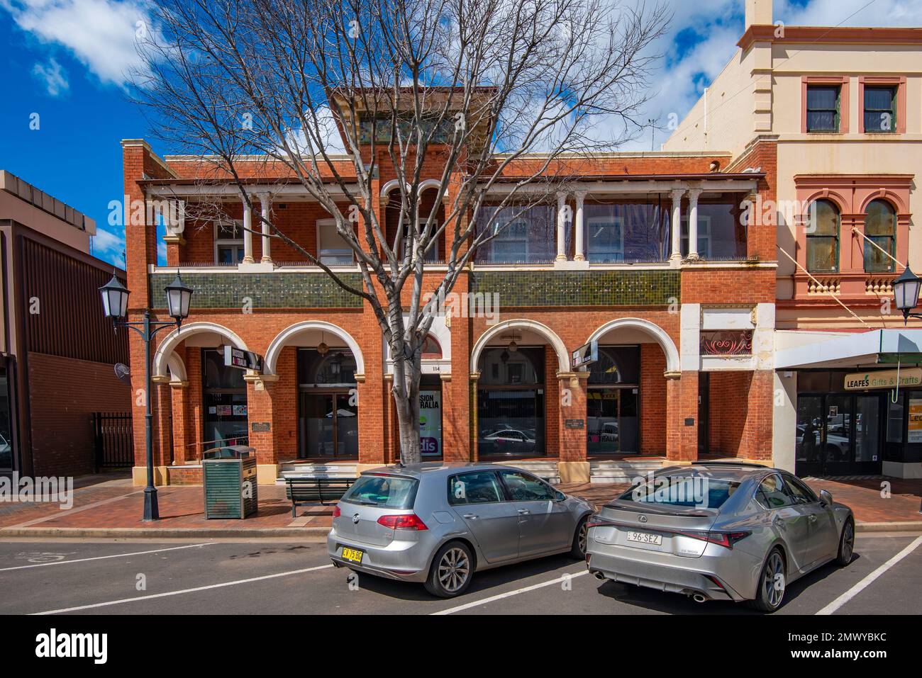 La première banque de Dubbo la CBC Bank (commercial Banking Company of Australia) a déménagé dans cet immeuble lorsqu'elle a été construite vers 1900 Banque D'Images