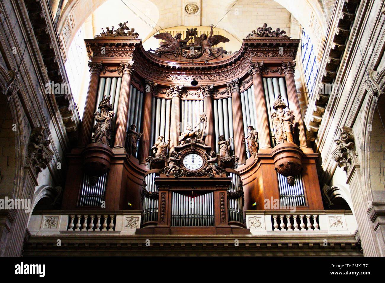 Intérieur de l'église de Saint Sulpicia à la place Saint Sulpice à Paris, France. Banque D'Images