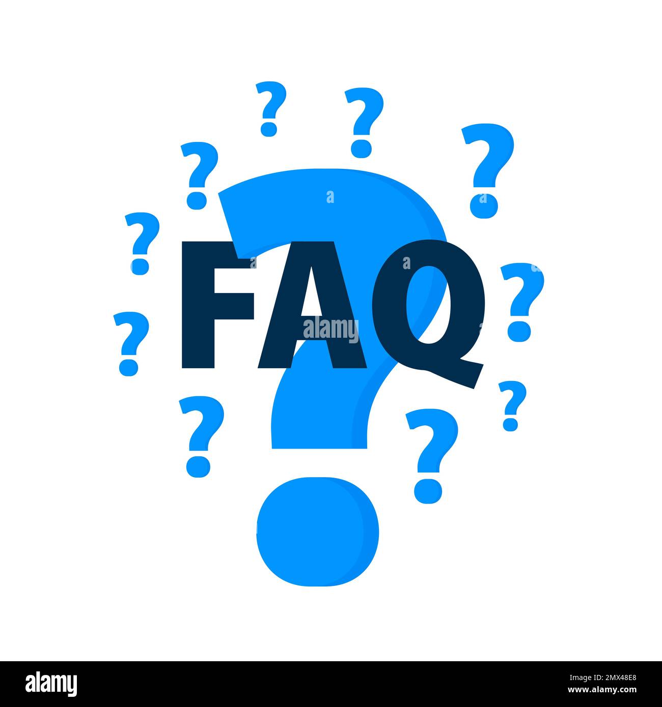 Foire aux questions libellé de la FAQ. Assistance FAQ. Illustration de Vecteur