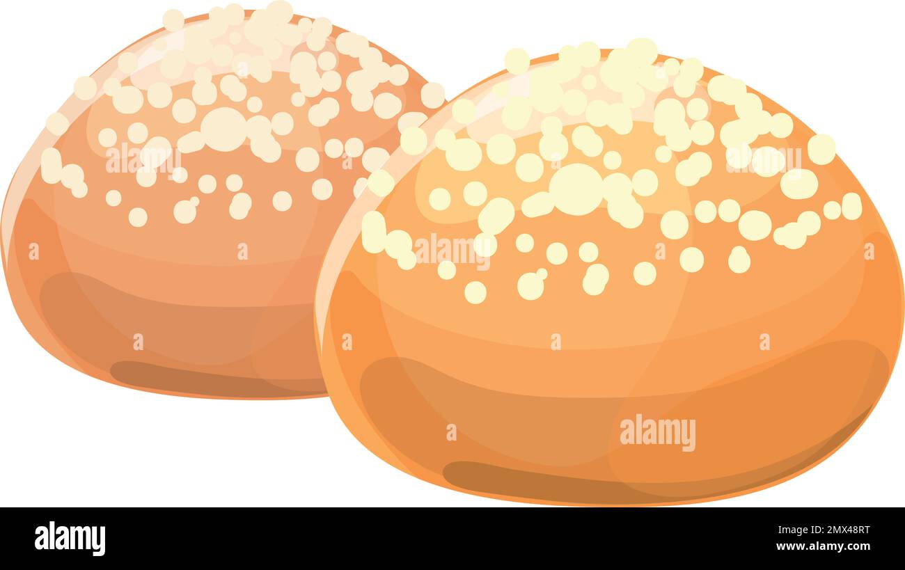 Un petit pain sucré. Icône en forme de bande de pain savoureuse Illustration de Vecteur