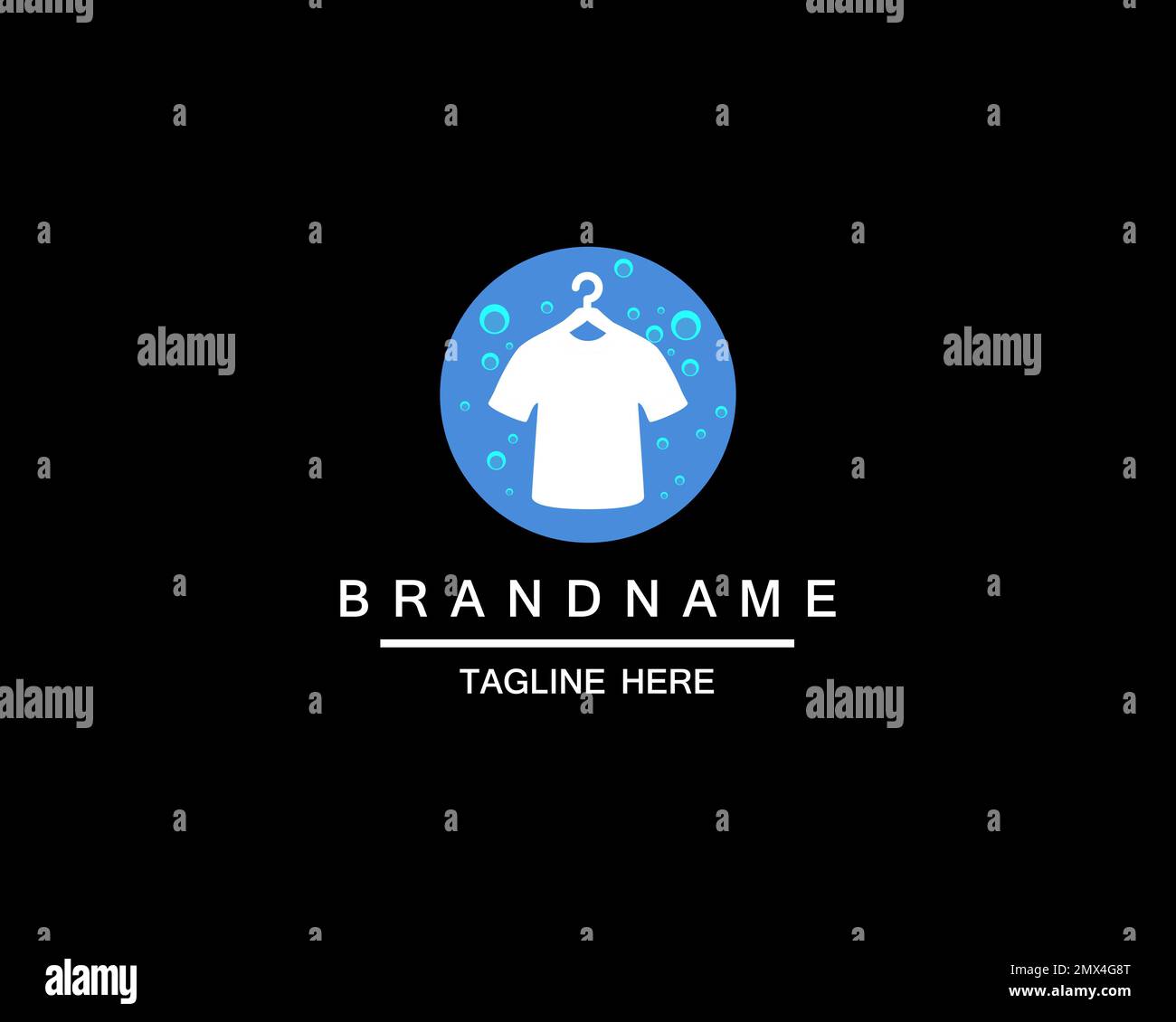 Modèles de logo de buanderie ou salle de service de lavage. Logo ou concept du logo de la machine à laver Illustration de Vecteur