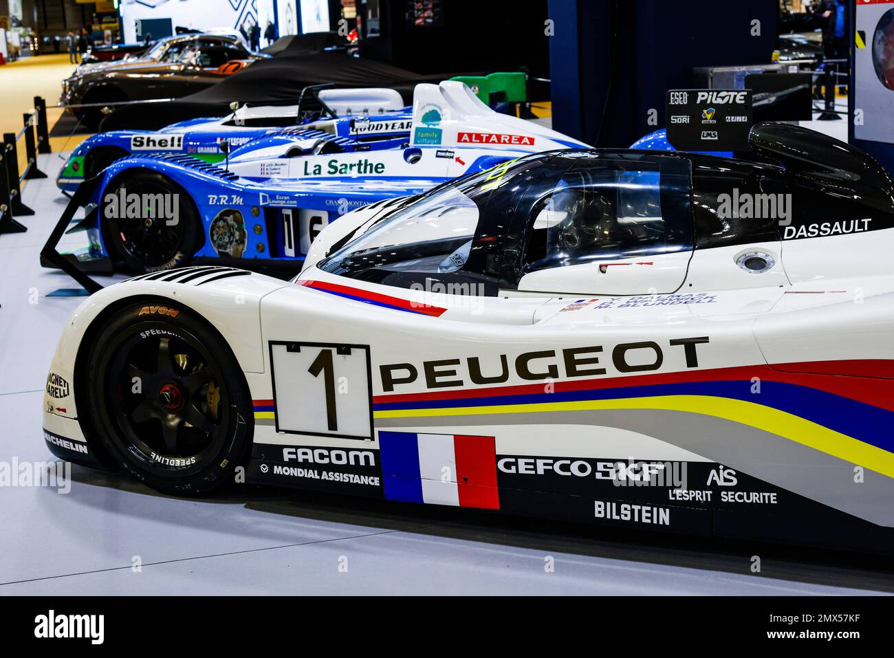 Peugeot 905 Evo 1 BIS LM lors du rétromobile 2023 à l'Expo Paris porte de Versailles, de 31 janvier à 5 février 2023 à Paris, France - photo Julien Delfosse / DPPI Banque D'Images