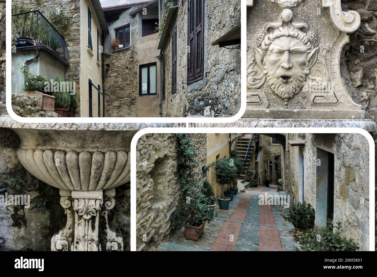 Dolceacqua (Italie, Ligurie) est un beau et caractéristique village médiéval riche en art et en culture Banque D'Images