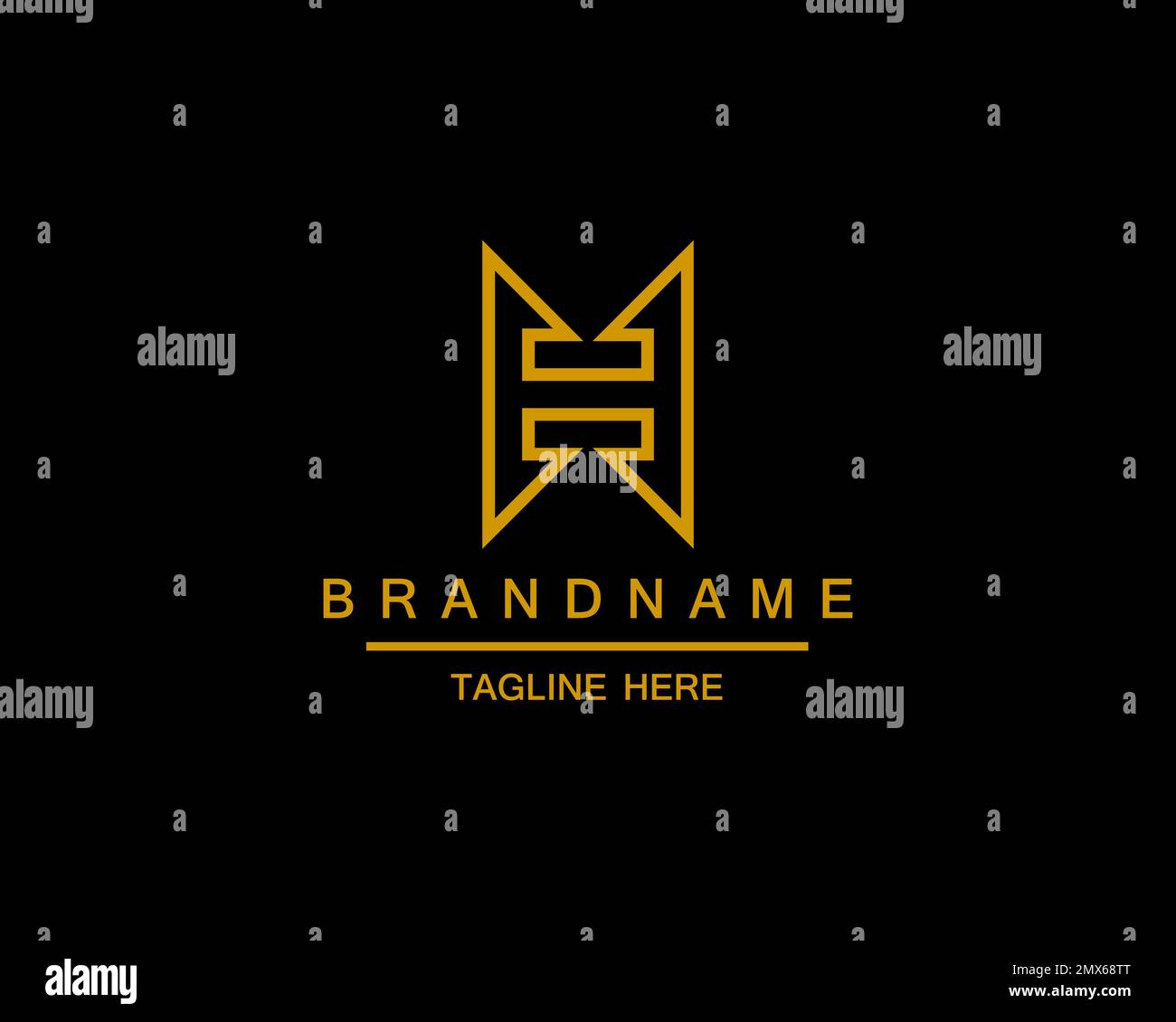 Modèle de dessin vectoriel du logo de la lettre H. Typographie moderne et créative et tendance et couleurs noires. Illustration de Vecteur