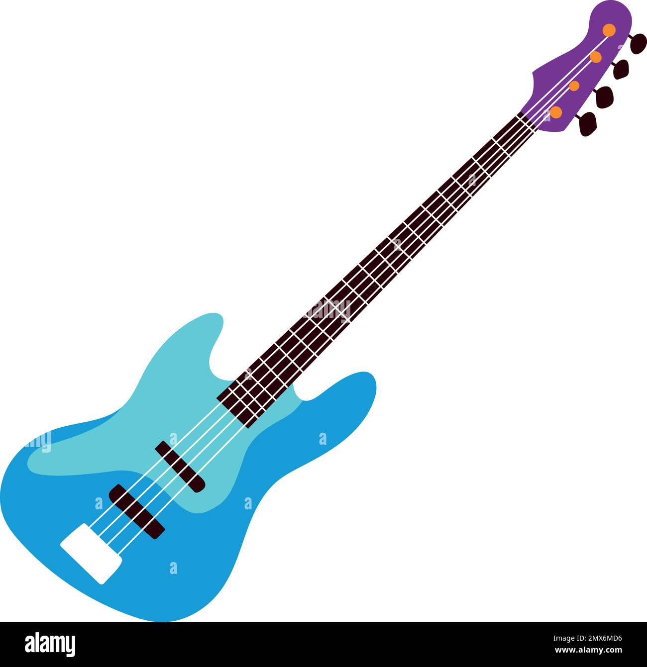 Icône de couleur guitare électrique. Instrument Rock Band Illustration de Vecteur