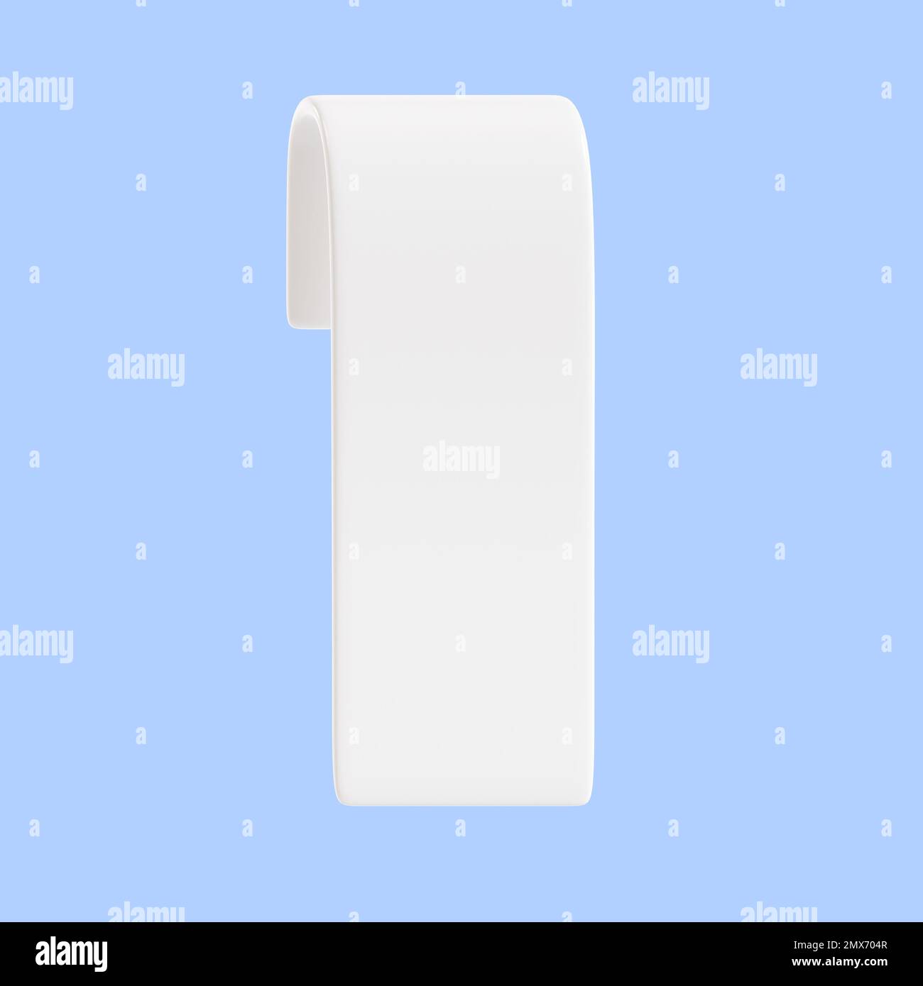 Illustration du rendu de la bannière ruban blanche 3D - simple étiquette ou étiquette de texte pour la vente et le message de promotion. Banque D'Images