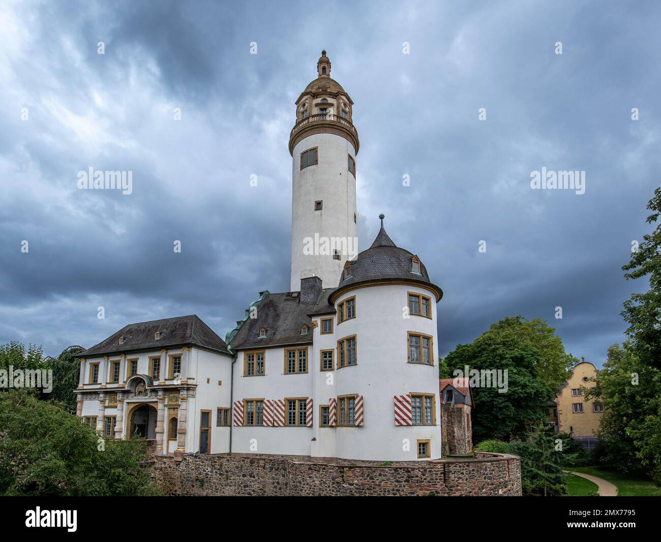 Le vieux château de Höchst à Höchst, un quartier de Francfort-sur-le-main, en Allemagne Banque D'Images