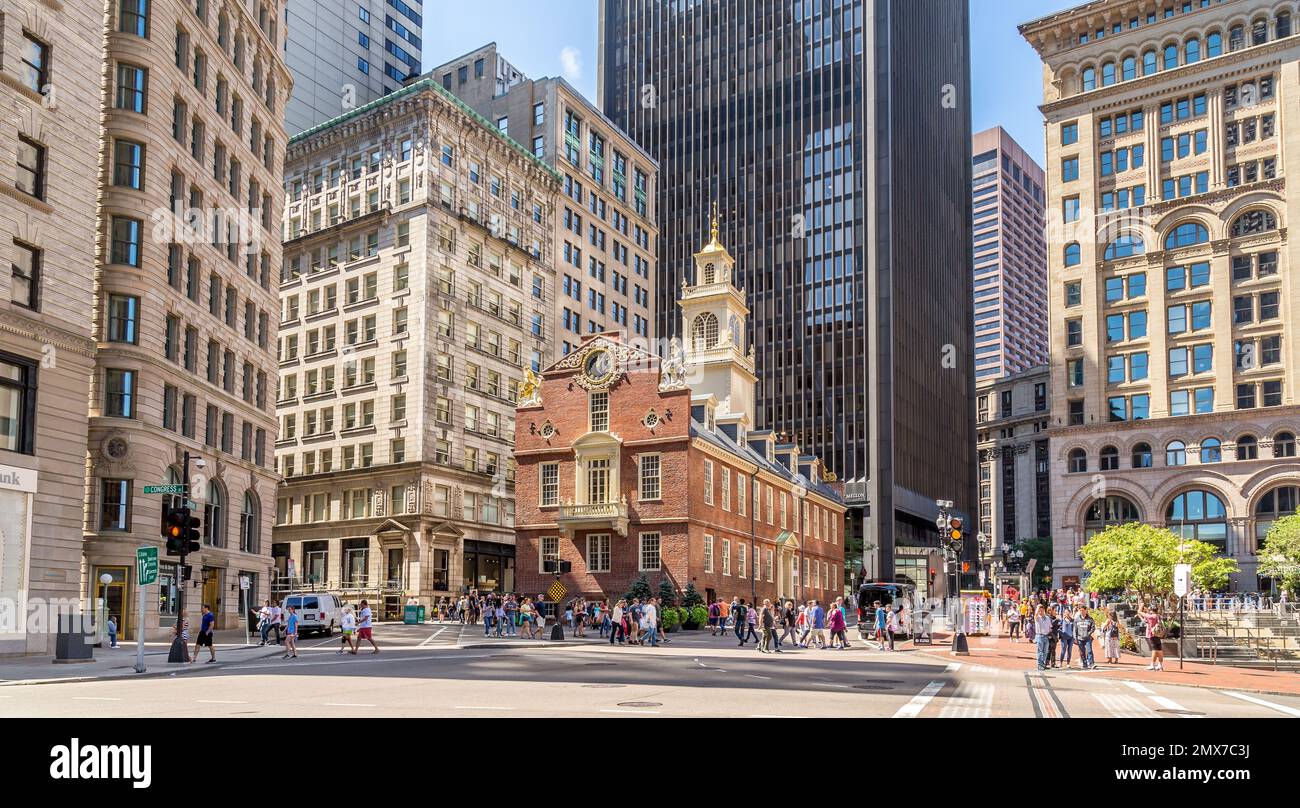 L'Old State House, Boston, Massachusetts, USA Banque D'Images