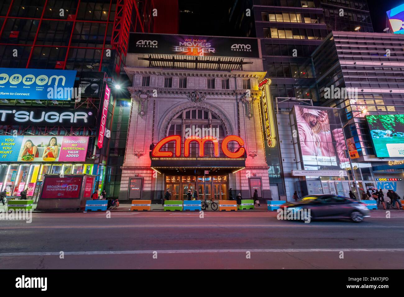 L'AMC Empire 25 Cinemas à Times Square à New York mercredi, 1 février 2023. (©ÊRichard B. Levine) Banque D'Images