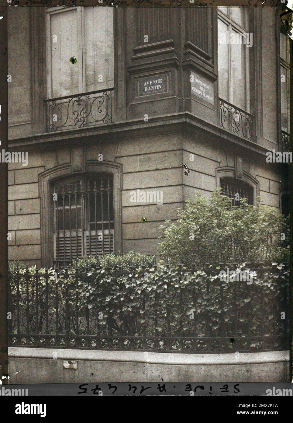 Paris (8th arr.), rue France plaque 'avenue d'Antin , Banque D'Images