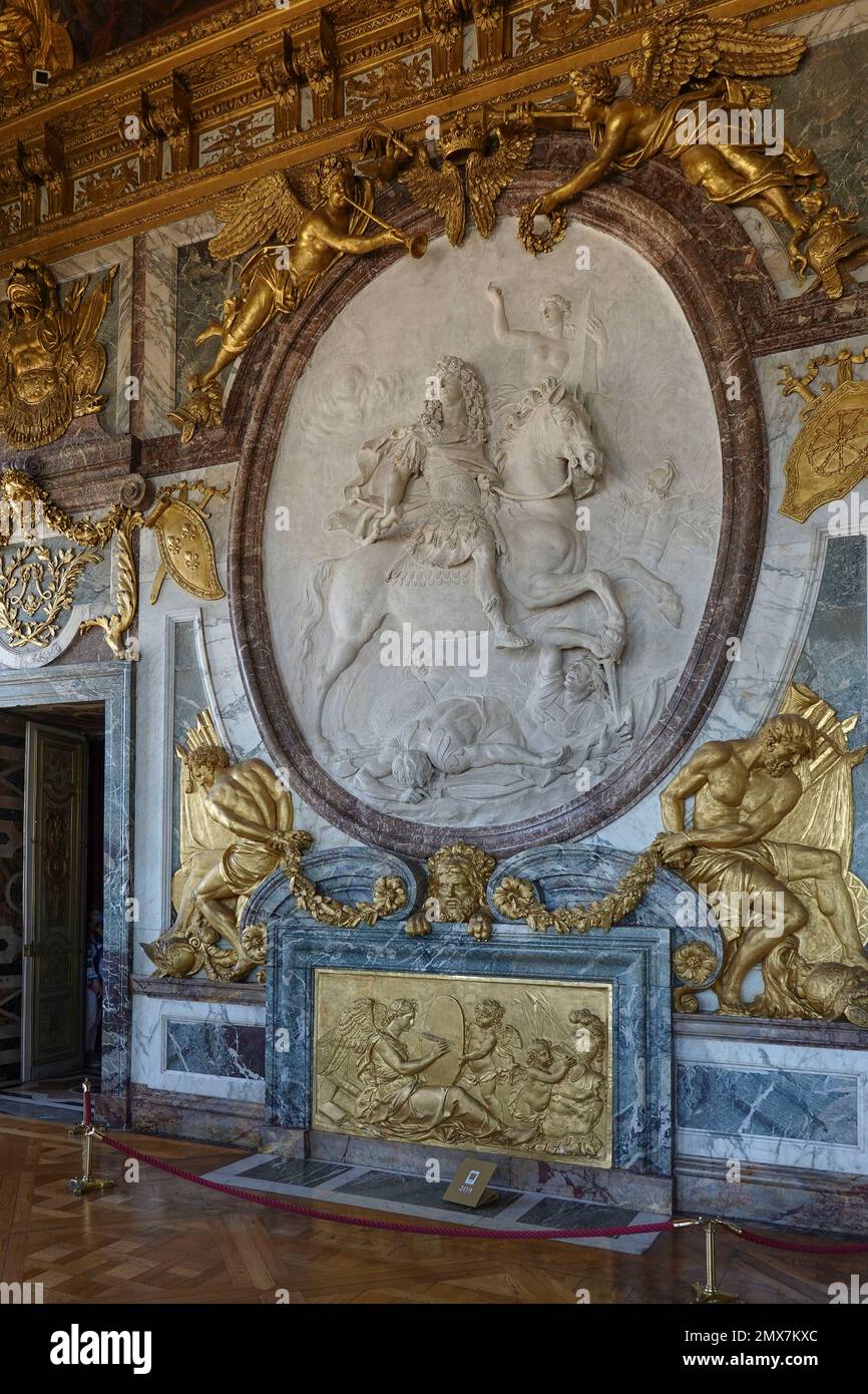 France, Versailles, Château de Versailles, la salle de dessin de guerre dans l’appartement du Roi photo © Fabio Mazzarella/Sintesi/Alamy stock photo Banque D'Images