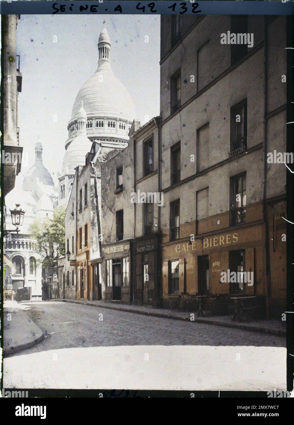 Paris (18th arr.), France rue du Chevalier de la barre et le Sacré-C? Ur , Banque D'Images