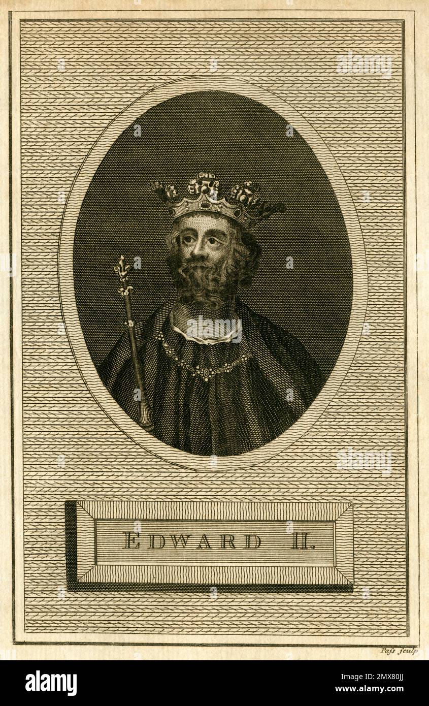 Europa, Großbritannien, pays de Galles, Caernarfon, Eduard II ( Edward II ) , König von England, Prince of Wales, Kupferstich, aus Ashburton s History of England, von Pass BEI W. & J, Stratfords , 1793 . / Europe, Grande-Bretagne , pays de Galles, Caernarfon, Edward II , Roi d'Angleterre, Prince de Galles, gravure en cuivre de l'histoire de l'Angleterre d'Ashburton, réalisée par Pass by W. & J. Stratsfords , 1793 . Banque D'Images